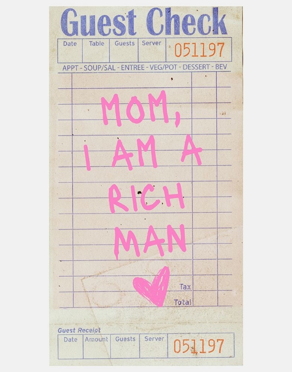 Picture of MOM I AM A RICH MAN PINK