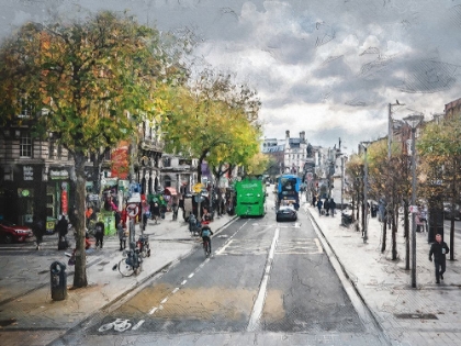 Picture of DUBLIN CITY WATERCOLOR ART IRELAND (1)