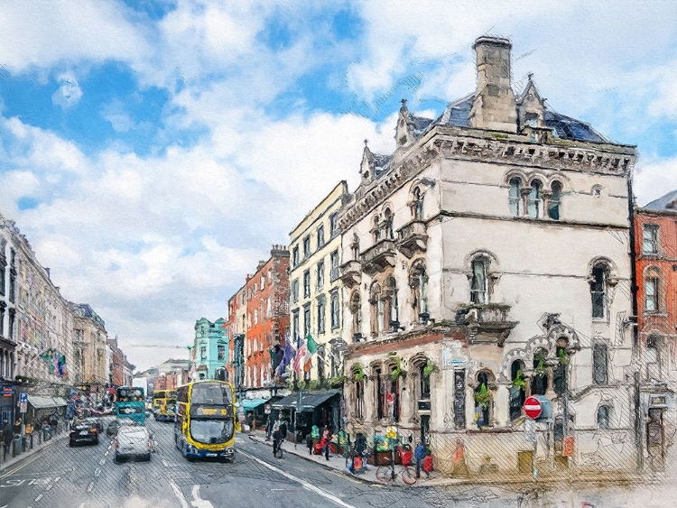 Picture of DUBLIN CITY WATERCOLOR ART IRELAND (2)