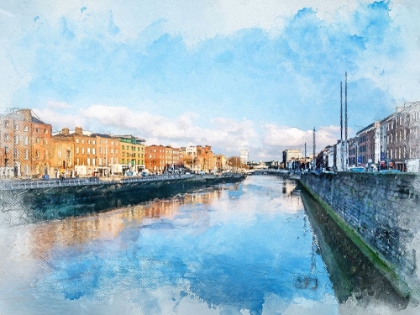 Picture of DUBLIN CITY WATERCOLOR ART IRELAND (13)
