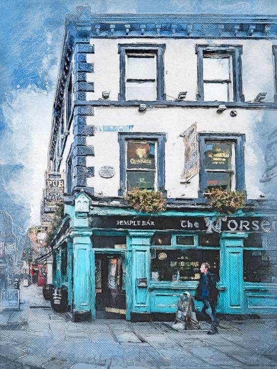 Picture of DUBLIN CITY WATERCOLOR ART IRELAND (17)