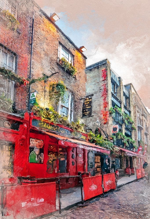 Picture of DUBLIN CITY WATERCOLOR ART IRELAND (19)