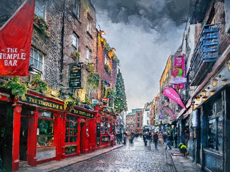 Picture of DUBLIN CITY WATERCOLOR ART IRELAND (22)