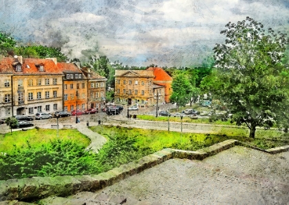 Picture of WARSAW CITY WATERCOLOR ART POLAND (8)