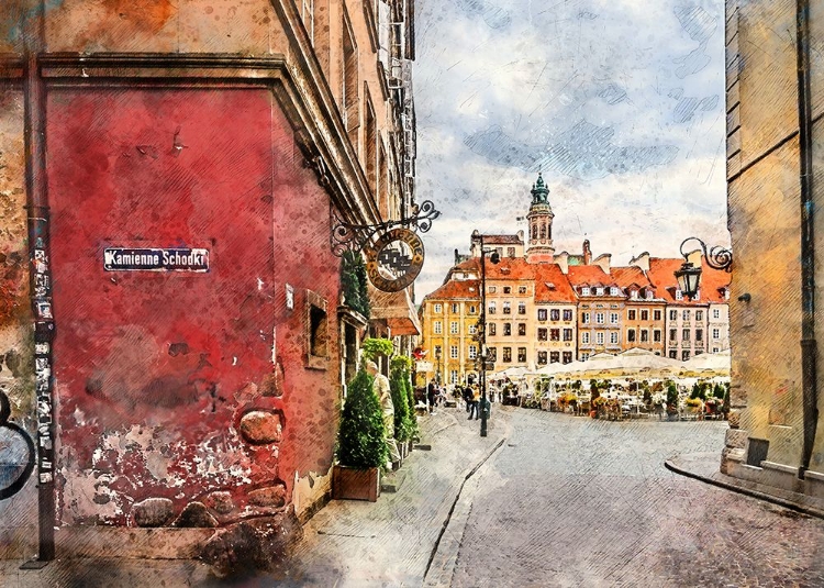 Picture of WARSAW CITY WATERCOLOR ART POLAND (17)