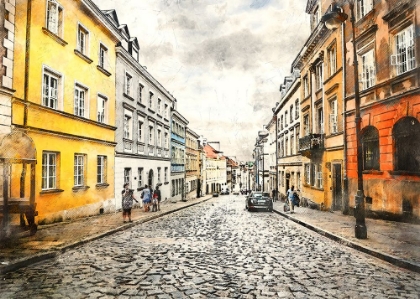 Picture of WARSAW CITY WATERCOLOR ART POLAND (23)