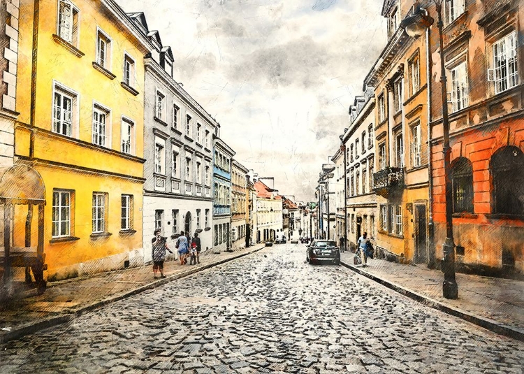 Picture of WARSAW CITY WATERCOLOR ART POLAND (23)