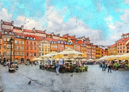 Picture of WARSAW CITY WATERCOLOR ART POLAND (29)