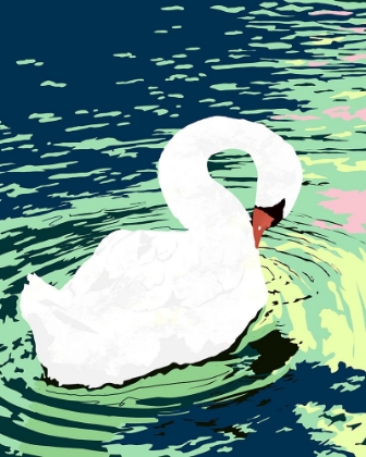 Picture of SELF RELIANCE SWAN BIRDS PAINTING