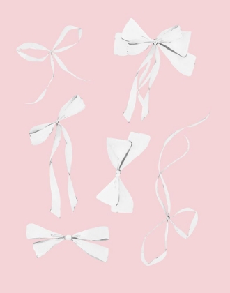 Picture of 6 BOWS WHITE ON PINK