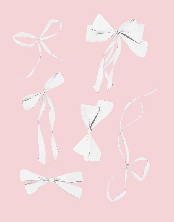 Picture of 6 BOWS WHITE ON PINK