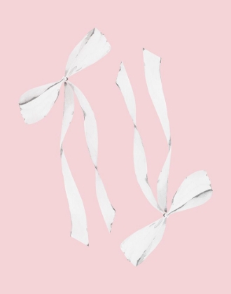 Picture of TWO WHITE BOWS ON PINK