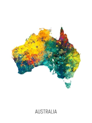 Picture of AUSTRALIA WATERCOLOR MAP