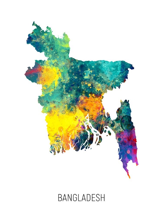 Picture of BANGLADESH WATERCOLOR MAP