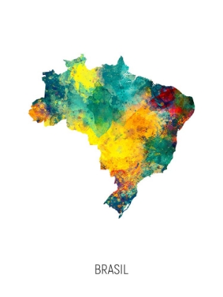 Picture of BRASIL WATERCOLOR MAP