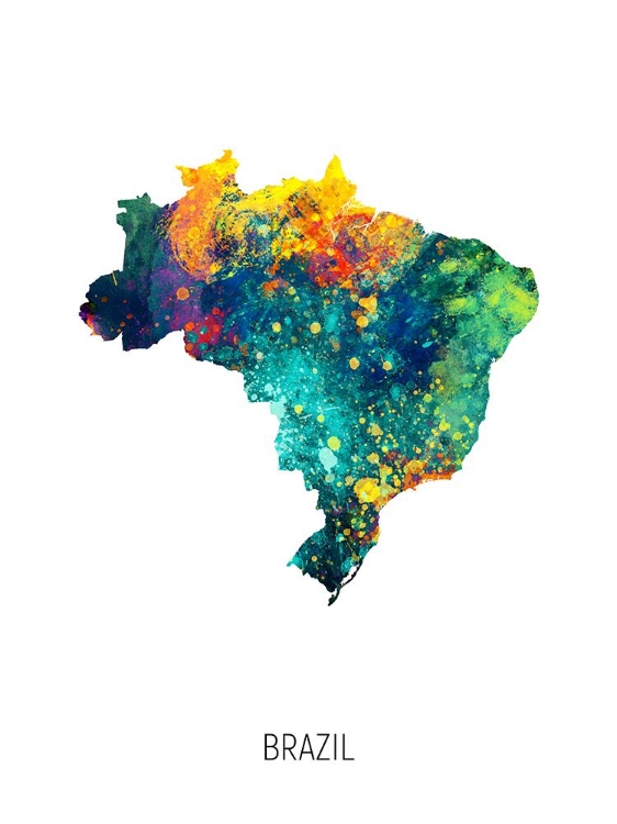 Picture of BRAZIL WATERCOLOR MAP