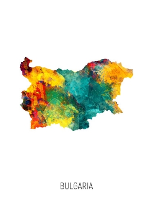 Picture of BULGARIA WATERCOLOR MAP