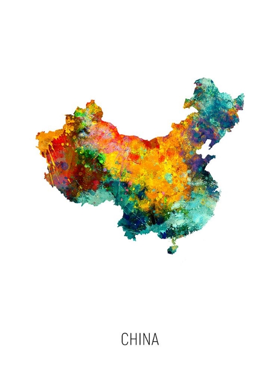 Picture of CHINA WATERCOLOR MAP