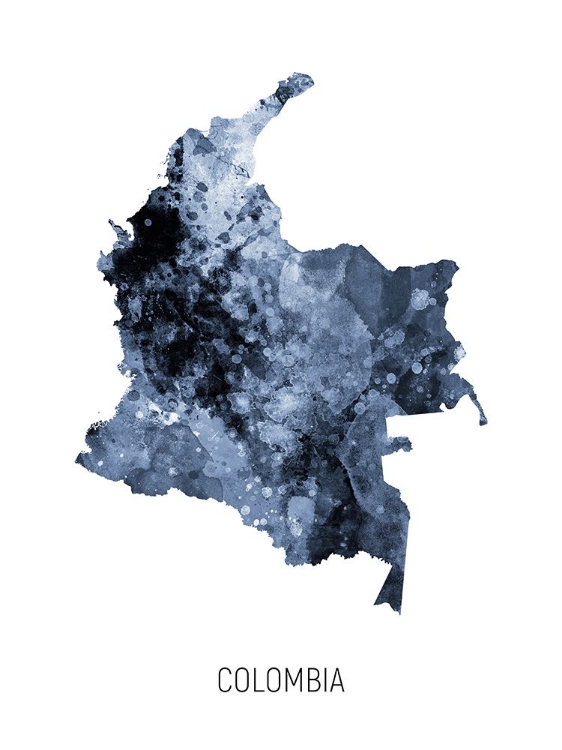 Picture of COLOMBIA WATERCOLOR MAP