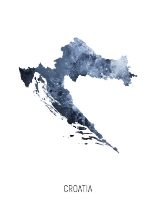 Picture of CROATIA WATERCOLOR MAP