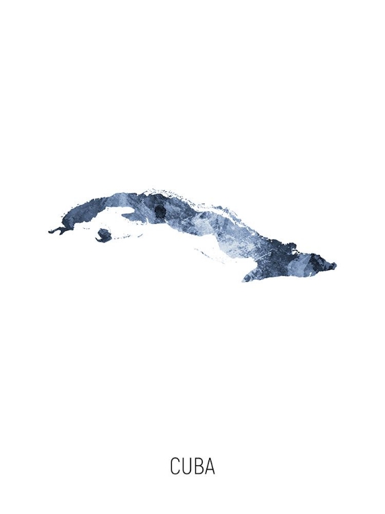 Picture of CUBA WATERCOLOR MAP