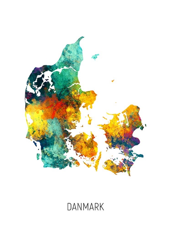 Picture of DANMARK WATERCOLOR MAP