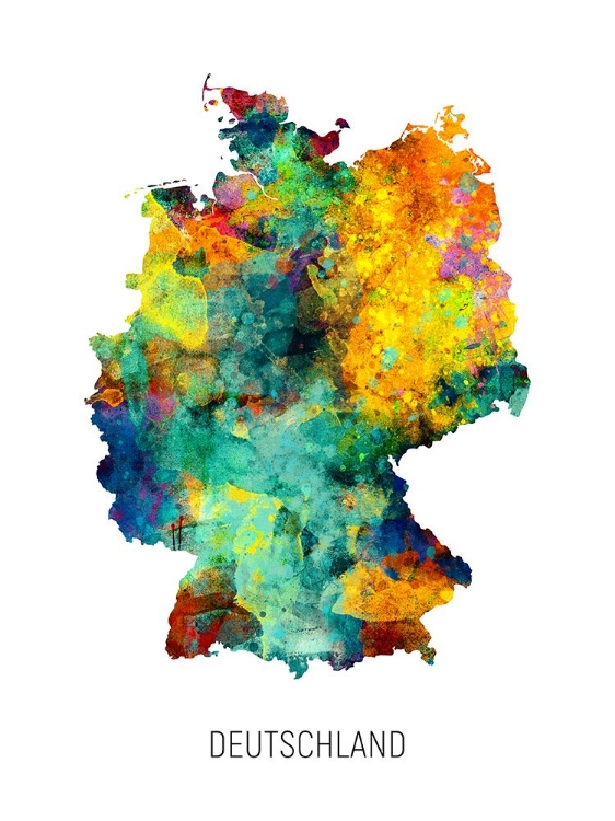 Picture of DEUTSCHLAND WATERCOLOR MAP