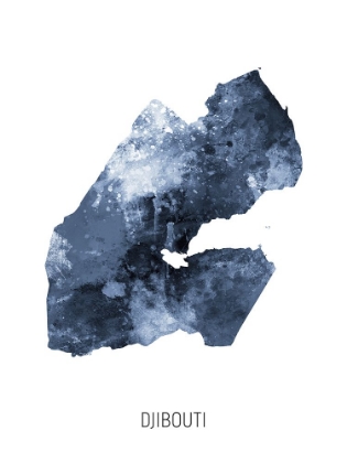 Picture of DJIBOUTI WATERCOLOR MAP
