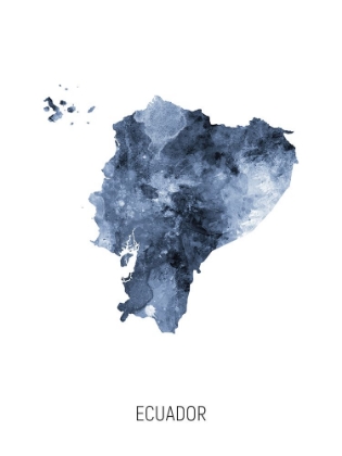 Picture of ECUADOR WATERCOLOR MAP