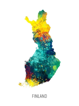 Picture of FINLAND WATERCOLOR MAP