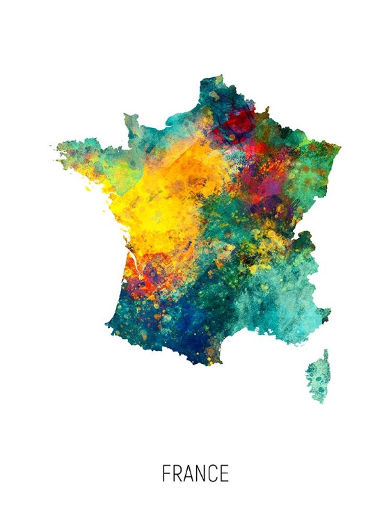 Picture of FRANCE WATERCOLOR MAP