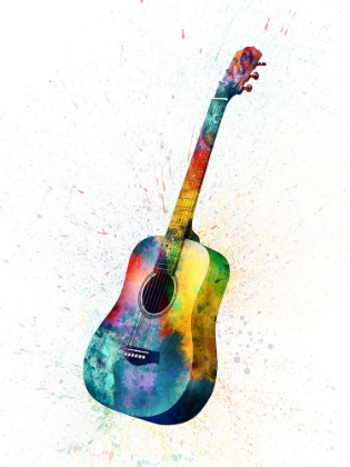 Picture of ACOUSTIC GUITAR ABSTRACT WATERCOLOR