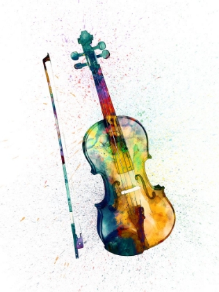 Picture of VIOLIN ABSTRACT WATERCOLOR