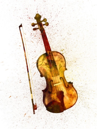 Picture of VIOLIN ABSTRACT WATERCOLOR