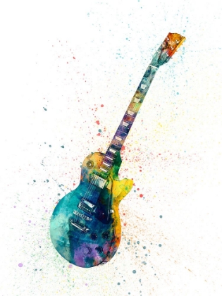 Picture of ELECTRIC GUITAR ABSTRACT WATERCOLOR II