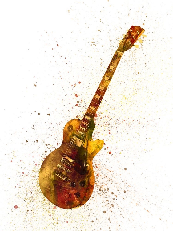 Picture of ELECTRIC GUITAR ABSTRACT WATERCOLOR II