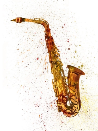 Picture of SAXOPHONE ABSTRACT WATERCOLOR