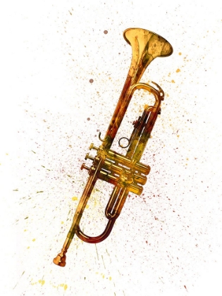 Picture of TRUMPET ABSTRACT WATERCOLOR