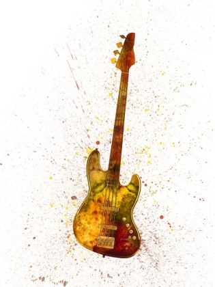 Picture of ELECTRIC BASS GUITAR ABSTRACT WATERCOLOR