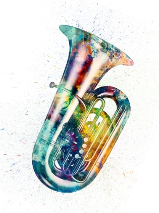 Picture of TUBA ABSTRACT WATERCOLOR