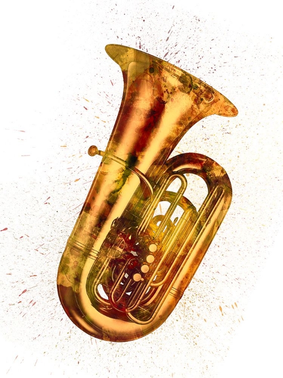 Picture of TUBA ABSTRACT WATERCOLOR