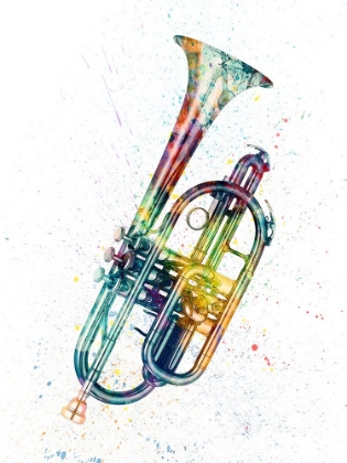 Picture of CORNET ABSTRACT WATERCOLOR
