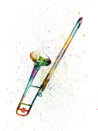 Picture of TROMBONE ABSTRACT WATERCOLOR