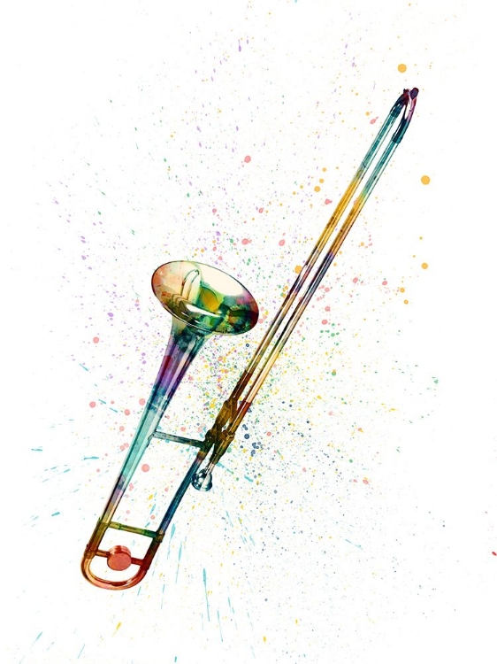 Picture of TROMBONE ABSTRACT WATERCOLOR