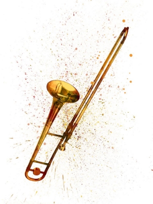 Picture of TROMBONE ABSTRACT WATERCOLOR