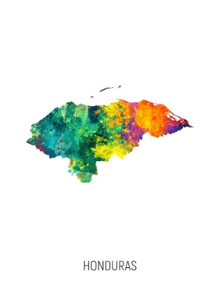 Picture of HONDURAS WATERCOLOR MAP