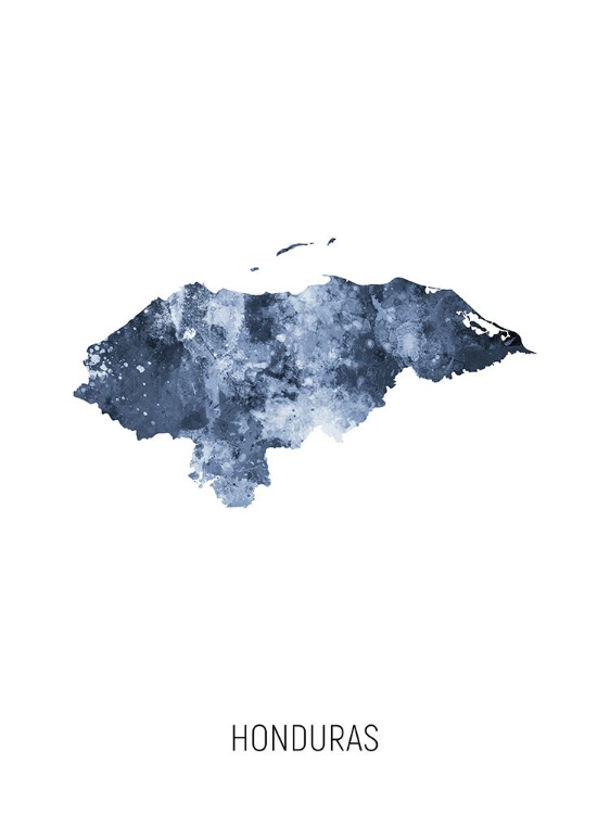 Picture of HONDURAS WATERCOLOR MAP