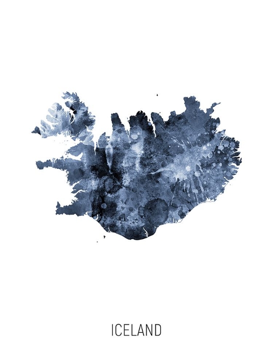 Picture of ICELAND WATERCOLOR MAP