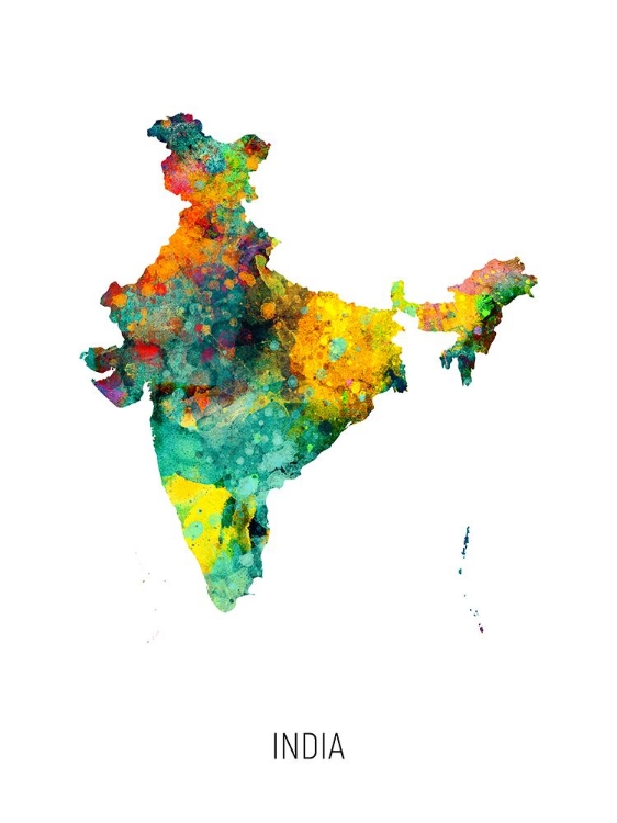 Picture of INDIA WATERCOLOR MAP