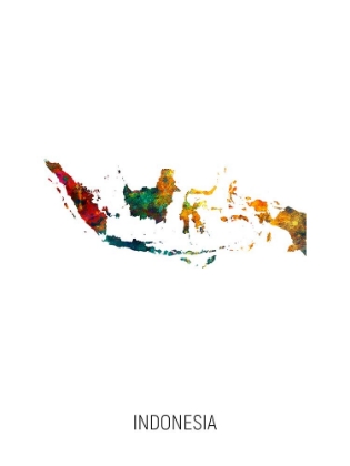 Picture of INDONESIA WATERCOLOR MAP